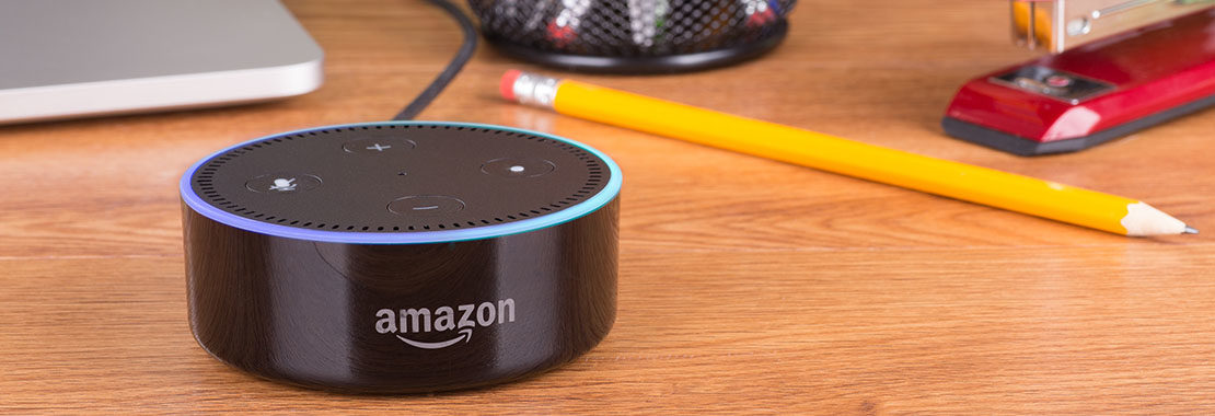 Amazon Echo on desk
