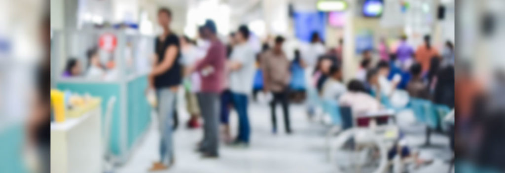 Blurred image of ER waiting room