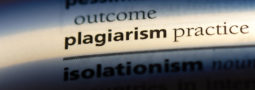 close-up of the word plagiarism