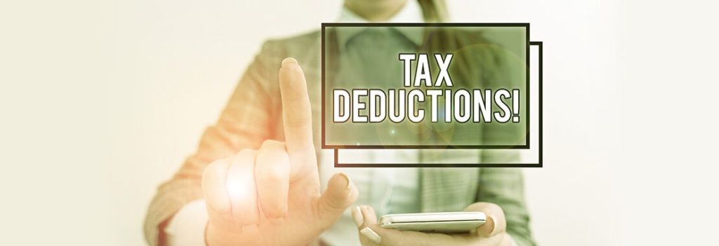 the words tax deductions