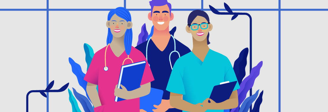 illustration of various healthcare workers