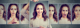 Images of woman showing different facial expressions