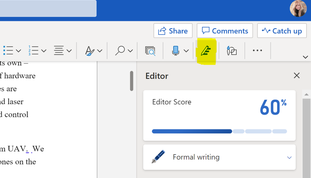 View Similarity Score in Microsoft Word