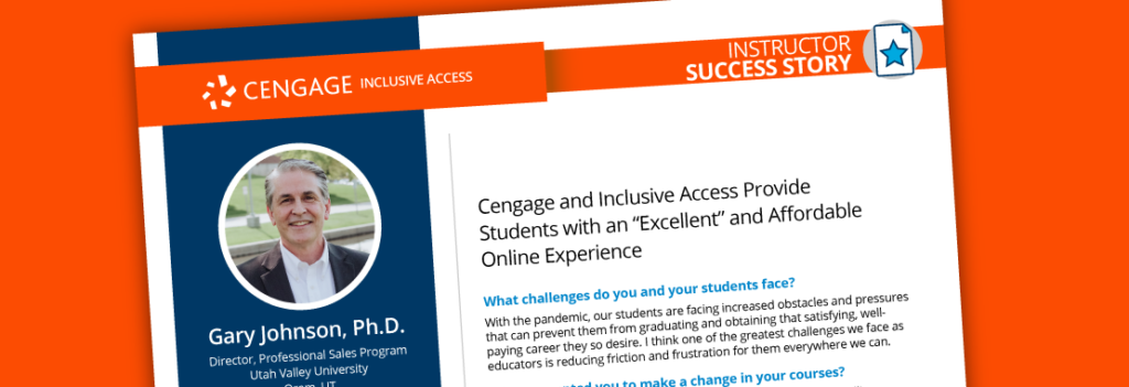 How One Instructor Used Cengage Inclusive Access