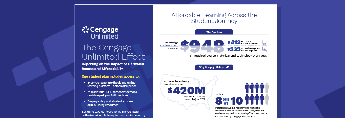 A screenshot from the Cengage Unlimited Effect Study