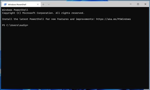 image of built-in Windows 11 terminal