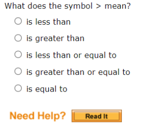 Example of a WebAssign "Read It" question. 
