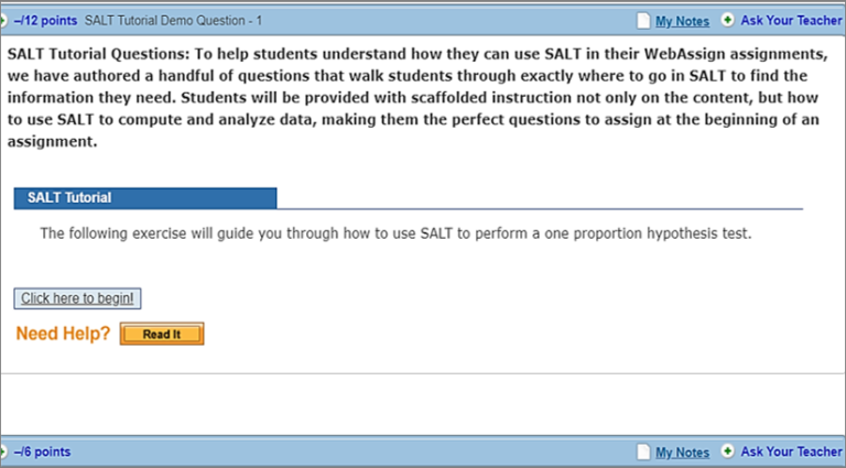 6 Tips for Using SALT in WebAssign for Statistics - Cengage Blog