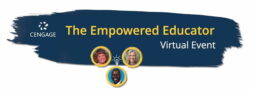 Title slide for "The Empowered Educator Virtual Event" with presenter headshots