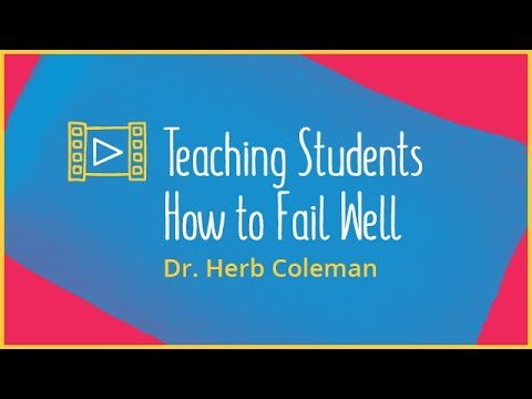 thumbnail of "teaching students how to fail well" title slide