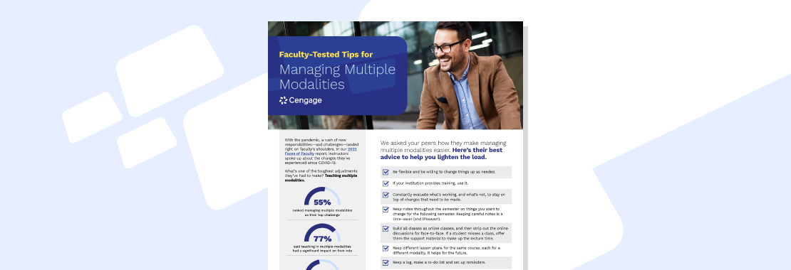 Managing Mlutiple Modalities Tips Sheet