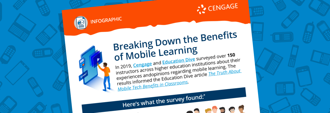 Screenshot of an infographic on mobile learning