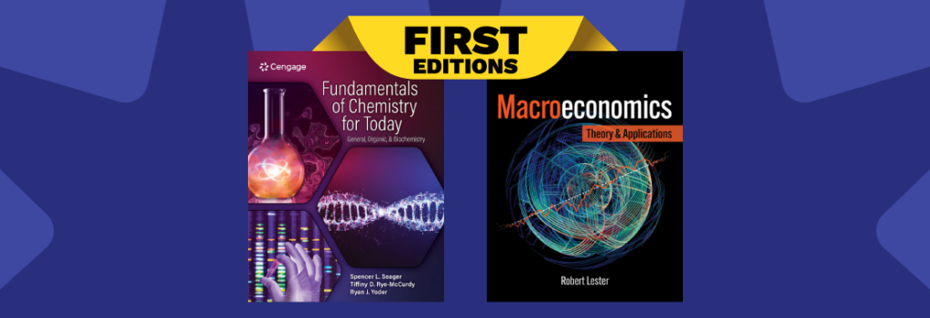 Covers of first editions, Macroeconomics and Fundamentals of Chemistry for Today