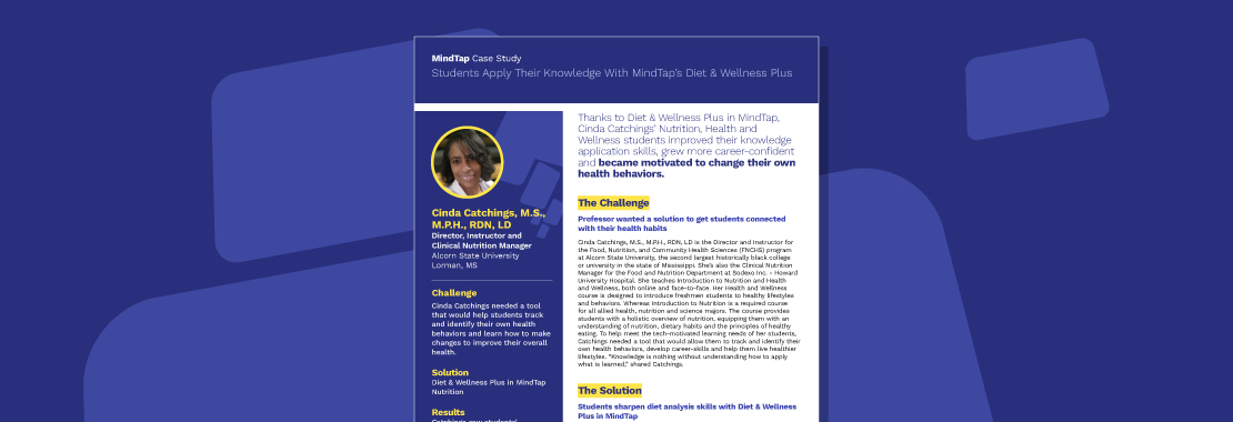 MindTap Case Study with Cinda Catchings