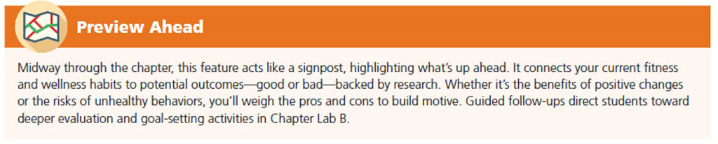 Preview Ahead feature in "Principles and Labs for Fitness and Wellness"